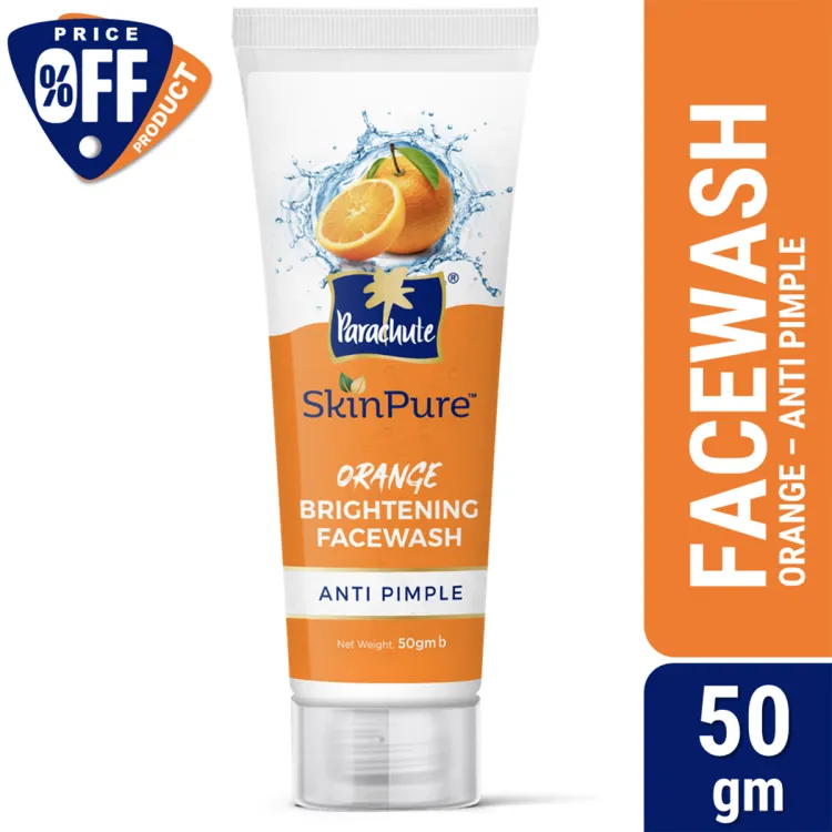 Parachute SkinPure Orange Brightening Facewash (Anti Pimple) 50gm