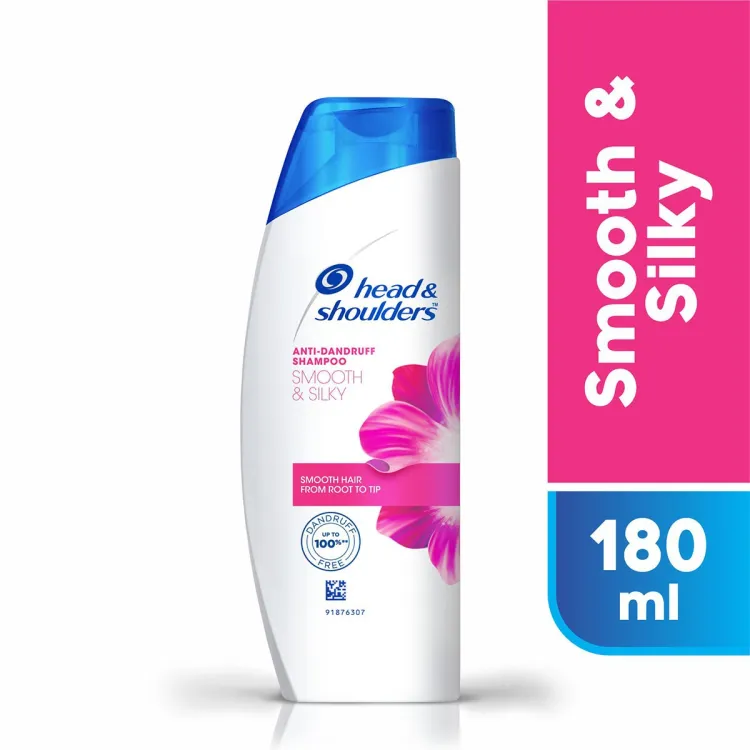 Head & Shoulder Smooth and Silky, Anti Dandruff Shampoo for Women & Men, 180 ml